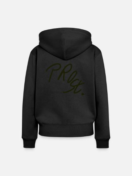 Prost! - Frauen Premium Bio Zip Hoodie - Schwarz