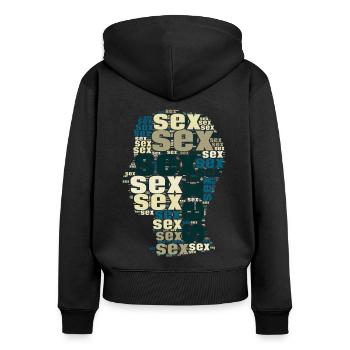 Sex Liebe im Kopf Geschenkidee Geburtstag - Frauen Premium Bio Zip Hoodie - Schwarz - Hinten - Julia (174cm)