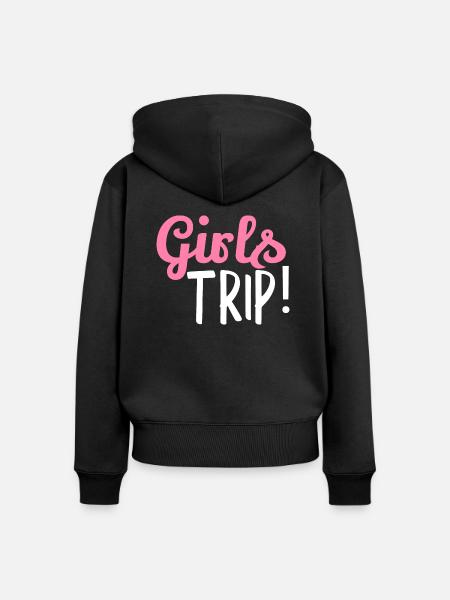 Girls Trip - Frauen Premium Bio Zip Hoodie - Schwarz