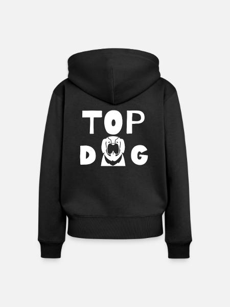 TOP DOG - Frauen Premium Bio Zip Hoodie - Schwarz