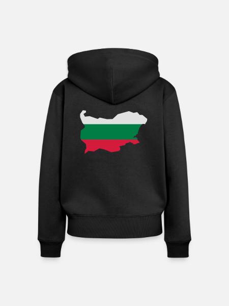 Bulgarien - Frauen Premium Bio Zip Hoodie - Schwarz