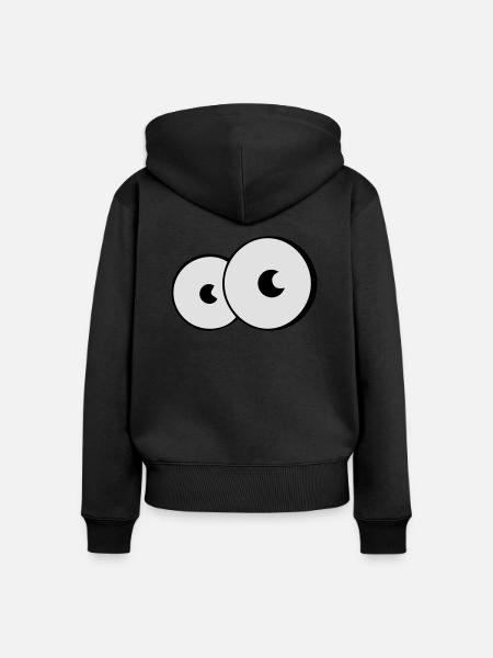 Augen - Frauen Premium Bio Zip Hoodie - Schwarz