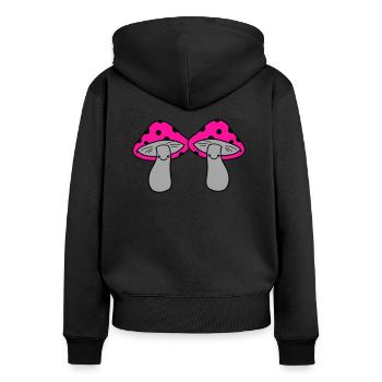 Fungi - Women's Premium Organic Zip Hoodie - black - Back - Julia (174cm)