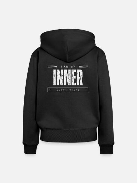 REMEMBER WHO YOU ARE - Frauen Premium Bio Zip Hoodie - Schwarz
