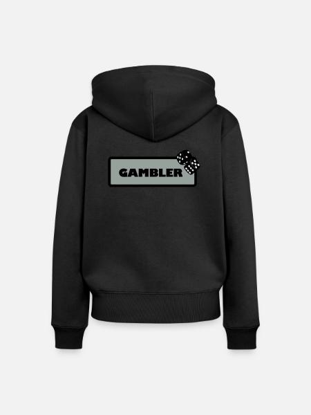 Gambler - Frauen Premium Bio Zip Hoodie - Schwarz