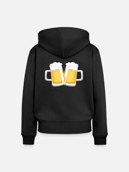 Cheers! - Frauen Premium Bio Zip Hoodie - Schwarz