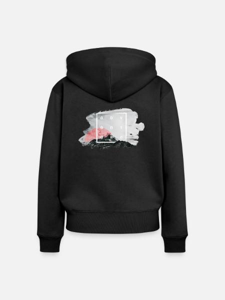 Adventure - Frauen Premium Bio Zip Hoodie - Schwarz