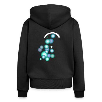 Paraglider paragliding mountains hang gliding - Women's Premium Organic Zip Hoodie - black - Back - Julia (174cm)