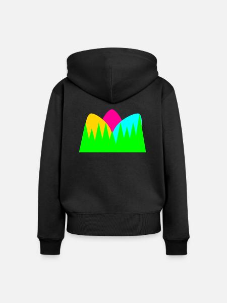 Bunte Ostereier - Frauen Premium Bio Zip Hoodie - Schwarz