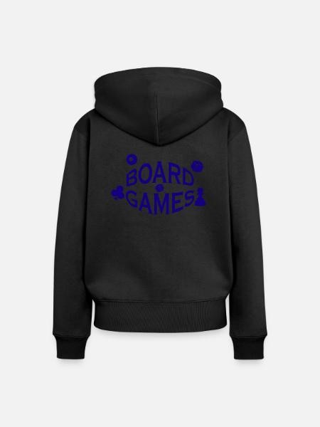 boardgame chess backgammon game night - Frauen Premium Bio Zip Hoodie - Schwarz