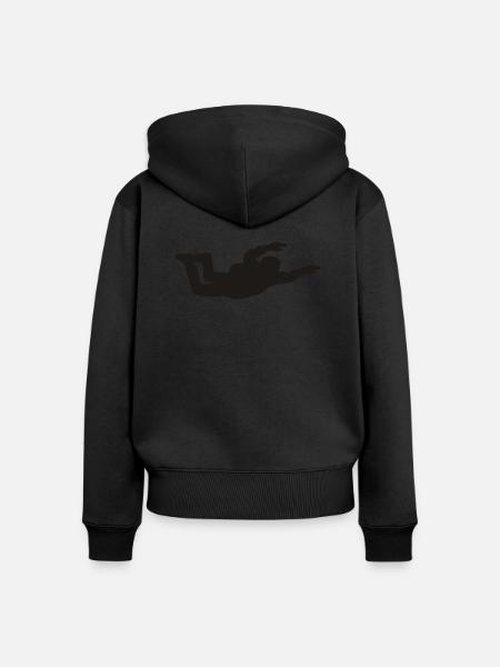 Sky Diving - Frauen Premium Bio Zip Hoodie - Schwarz
