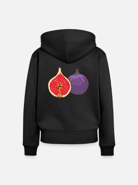Echte Feigen - Frauen Premium Bio Zip Hoodie - Schwarz