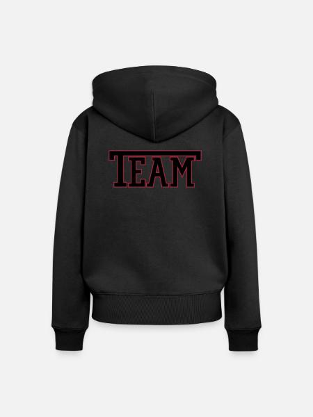 Team Font - Frauen Premium Bio Zip Hoodie - Schwarz