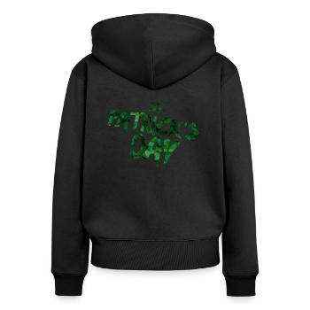 St. Patrick's Day - Saint Patricks Day - Women's Premium Organic Zip Hoodie - black - Back - Julia (174cm)