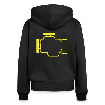 Control lamp fault in the engine exhaust system car - Women's Premium Organic Zip Hoodie - black - Back - Julia (174cm)