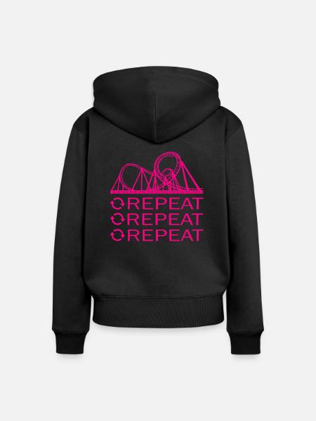 Rollercoaster Achterbahn - Frauen Premium Bio Zip Hoodie - Schwarz