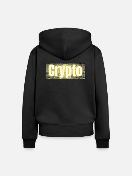 Crypto - Frauen Premium Bio Zip Hoodie - Schwarz