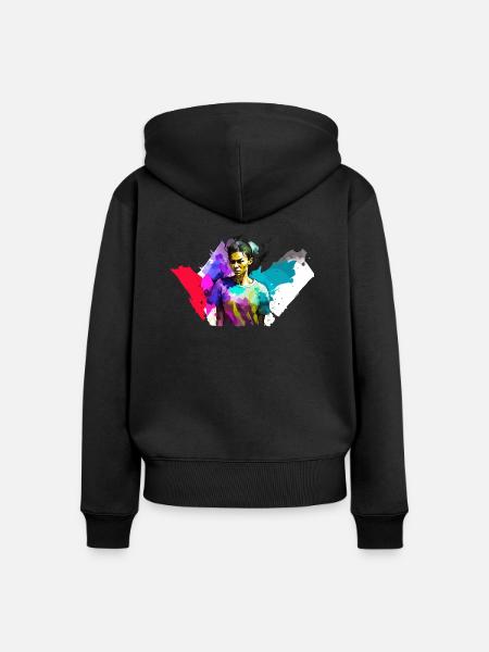 Frauenpower - Frauen Premium Bio Zip Hoodie - Schwarz