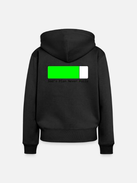 Gottes Pläne scheitern nie - Frauen Premium Bio Zip Hoodie - Schwarz