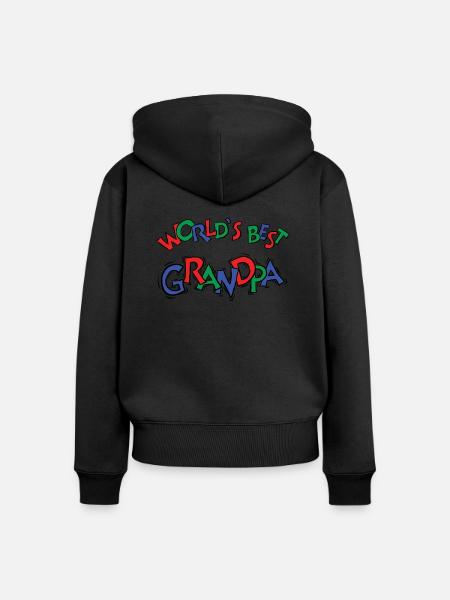 Welt bester Großvater - Frauen Premium Bio Zip Hoodie - Schwarz