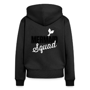 Mermaid Squad 2C changement de couleur - Sweat à capuche zippé Premium bio Femme - noir - Dos - Julia (174cm)