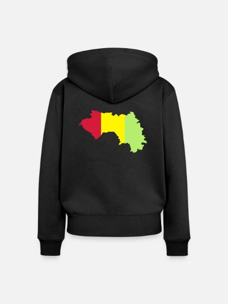 Guinea - Frauen Premium Bio Zip Hoodie - Schwarz