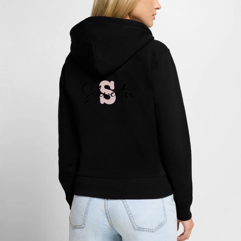 schwester Frauen Premium Bio Zip Hoodie