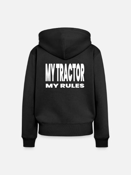 Traktor - Frauen Premium Bio Zip Hoodie - Schwarz