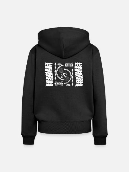 Visionary - Frauen Premium Bio Zip Hoodie - Schwarz