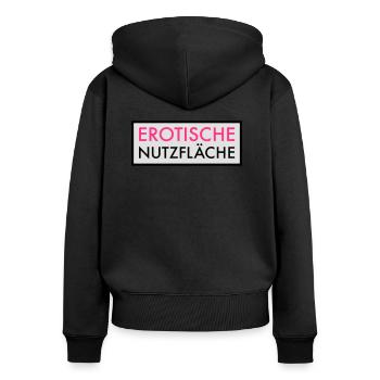 Erotische Nutzfläche | Erotik | Sex | Pärchen Frau - Frauen Premium Bio Zip Hoodie - Schwarz - Hinten - Julia (174cm)