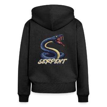Snake - Women's Premium Organic Zip Hoodie - black - Back - Julia (174cm)