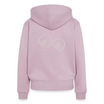 Barhuf Pferde Hufabdrücke Lustige Geschenkidee - Frauen Premium Bio Zip Hoodie - Altrosa - Hinten - Julia (174cm)