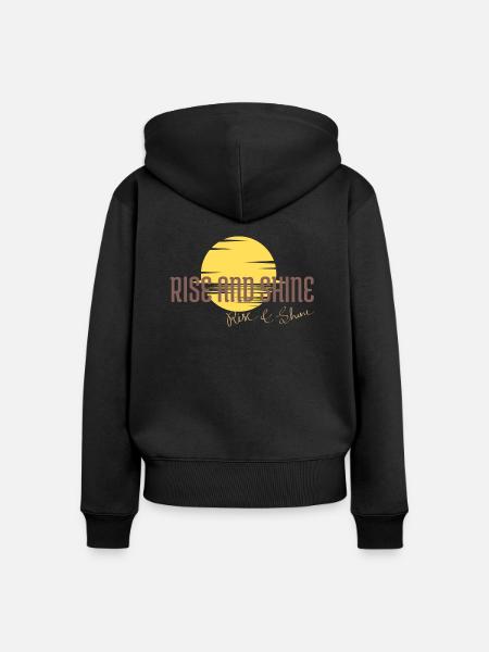 Raus aus den Federn - Frauen Premium Bio Zip Hoodie - Schwarz