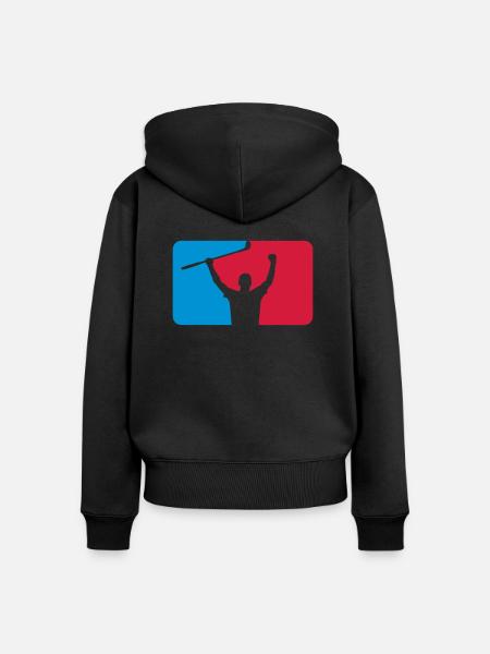 Golf - Frauen Premium Bio Zip Hoodie - Schwarz