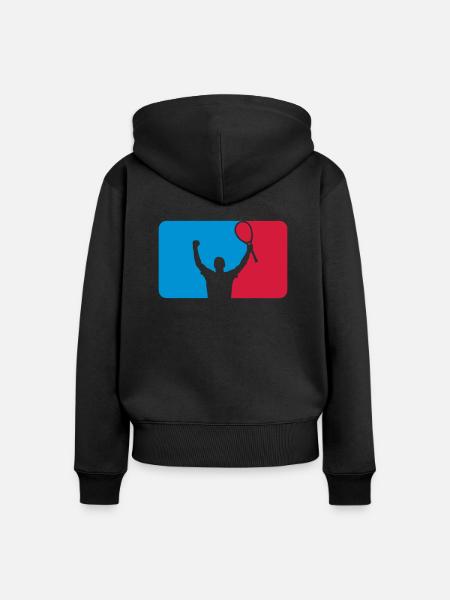 Tennis - Winner - Frauen Premium Bio Zip Hoodie - Schwarz