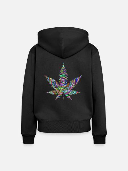 weed - Frauen Premium Bio Zip Hoodie - Schwarz