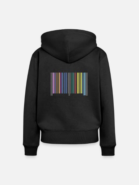 Barcode - Frauen Premium Bio Zip Hoodie - Schwarz