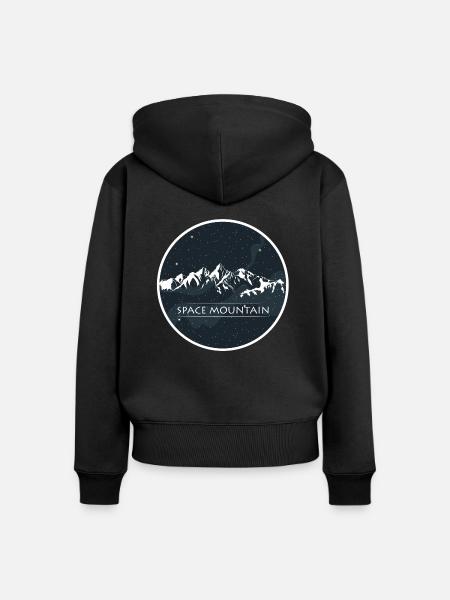 Gebirgsraum - Frauen Premium Bio Zip Hoodie - Schwarz