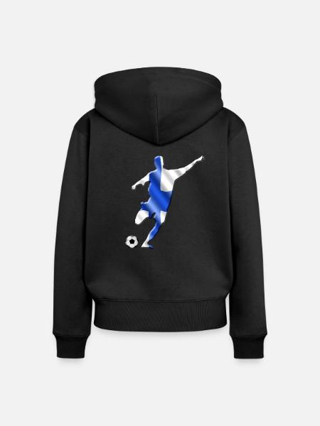Finnland - Frauen Premium Bio Zip Hoodie - Schwarz