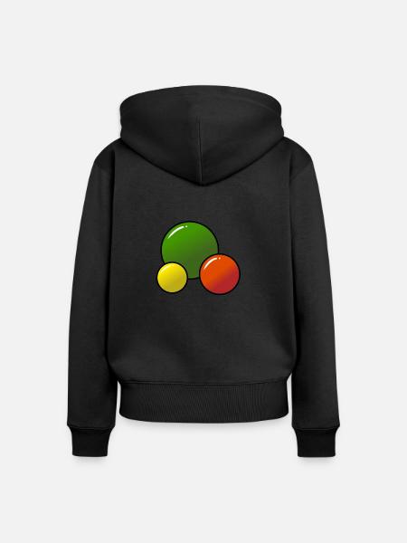 Bunte Kugeln - Frauen Premium Bio Zip Hoodie - Schwarz