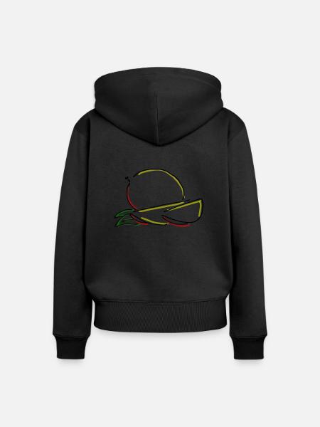 Mango - Frauen Premium Bio Zip Hoodie - Schwarz