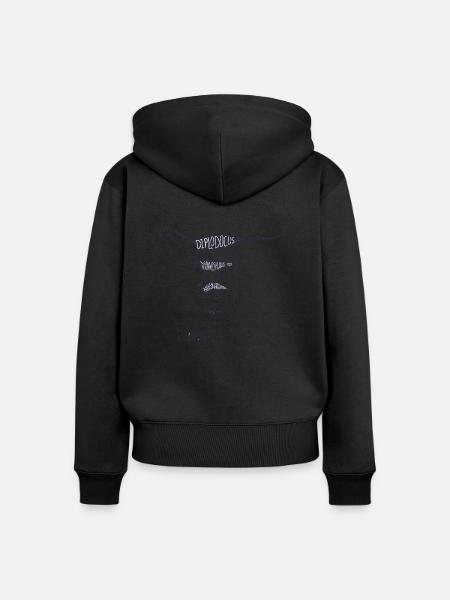 Dinosaurier - Frauen Premium Bio Zip Hoodie - Schwarz