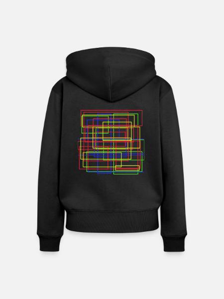 moderne Kunst - Frauen Premium Bio Zip Hoodie - Schwarz