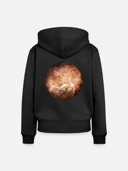 Venus - Frauen Premium Bio Zip Hoodie - Schwarz