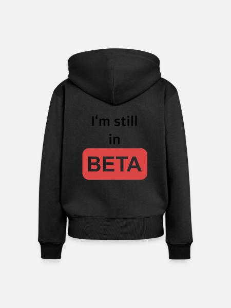 Beta - Frauen Premium Bio Zip Hoodie - Schwarz