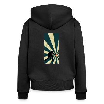 Basketball basketball team - Women's Premium Organic Zip Hoodie - black - Back - Julia (174cm)