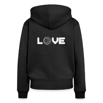 Volley-ball - Sweat à capuche zippé Premium bio Femme - noir - Dos - Julia (174cm)