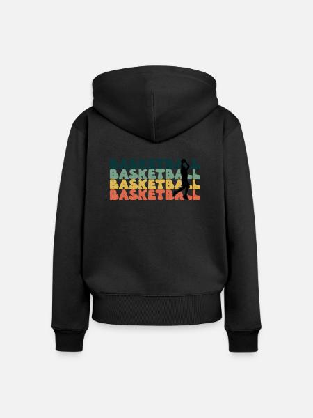 Basketball Basketballer Basketballmannschaft - Frauen Premium Bio Zip Hoodie - Schwarz