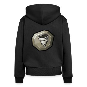Element: Wind - Women's Premium Organic Zip Hoodie - black - Back - Julia (174cm)