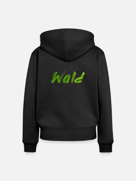 Wald - Frauen Premium Bio Zip Hoodie - Schwarz